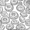 Donut Party Coloring Pages