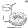 Donut and Soda Coloring Pages