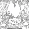 Donuts in a Magical Garden Coloring Pages