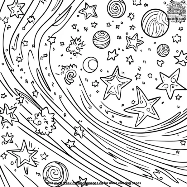 Doodle universe coloring pages