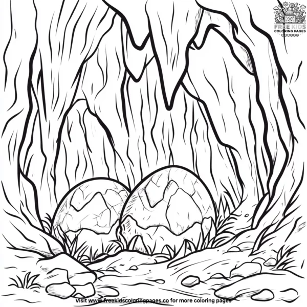 Dragon egg hunt coloring pages