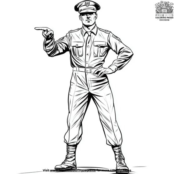 Drill sergeant coloring pages