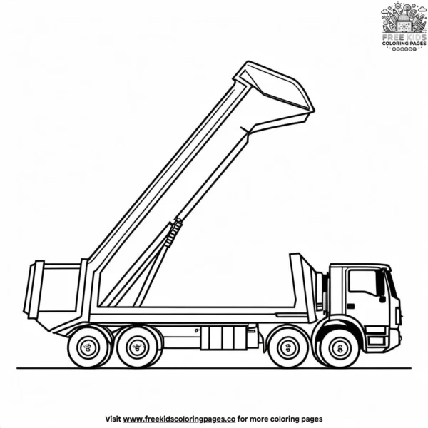 Dump truck bed coloring pages