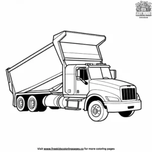 Dump truck coloring pages