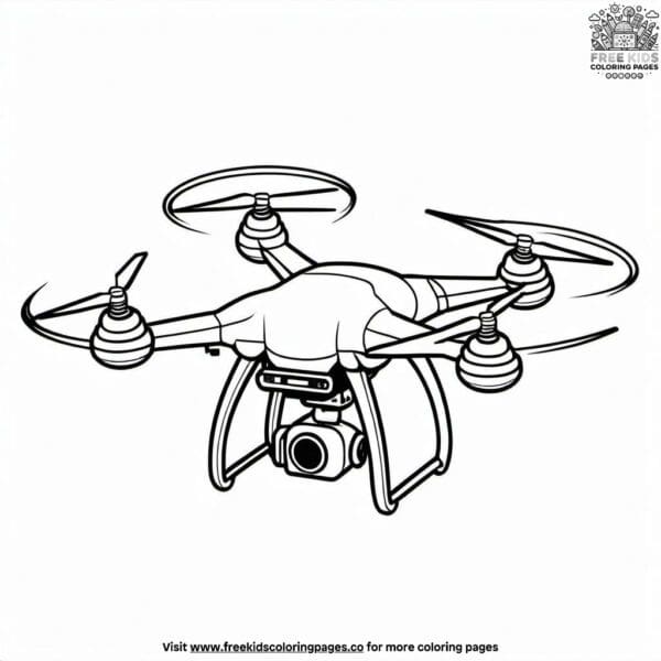 Dynamic drones coloring pages