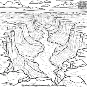 Earth's canyons coloring pages