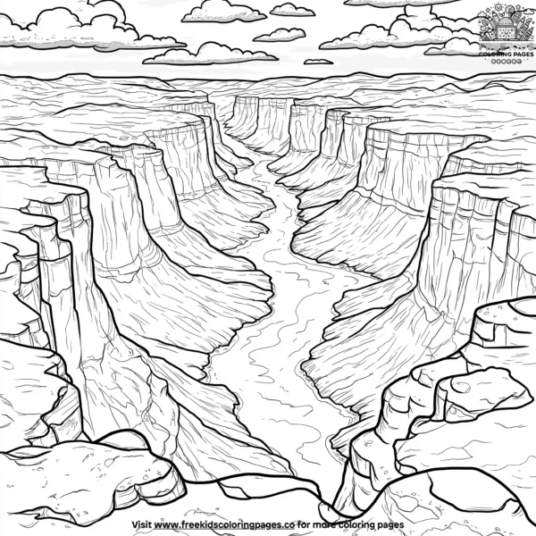 Earth's canyons coloring pages