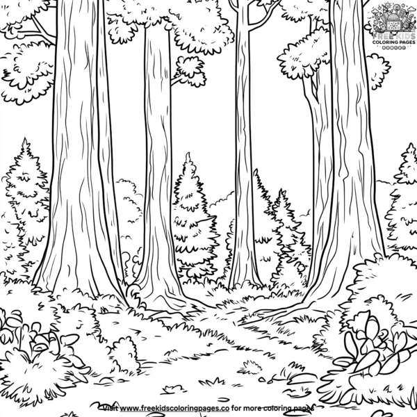 Earth's forests coloring pages