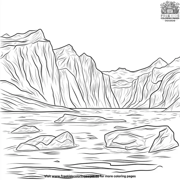 Earth's glaciers coloring pages