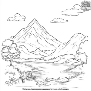 Earth's landscapes coloring pages