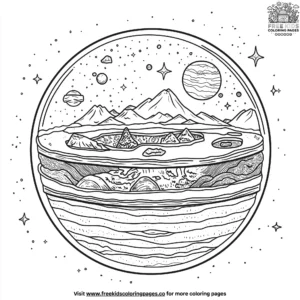 Earth's Layers Coloring Pages