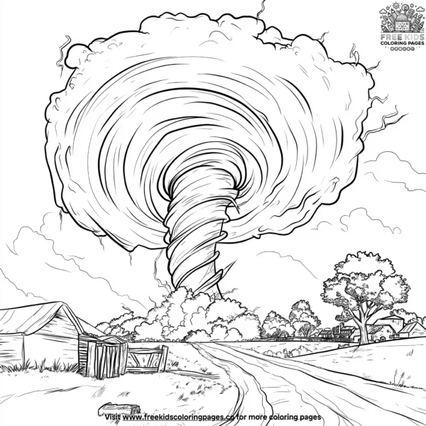 Earth's tornadoes coloring pages