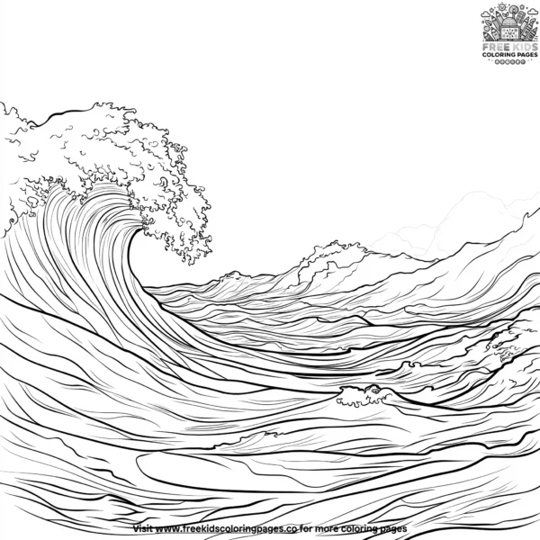 Earth's tsunamis coloring pages