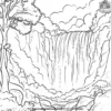 Earth's Waterfalls Coloring Pages