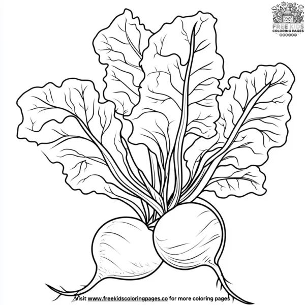 Earthy beetroot coloring pages