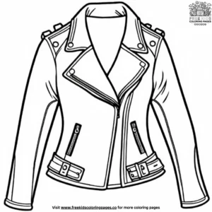 Edgy Leather Jackets Coloring Pages