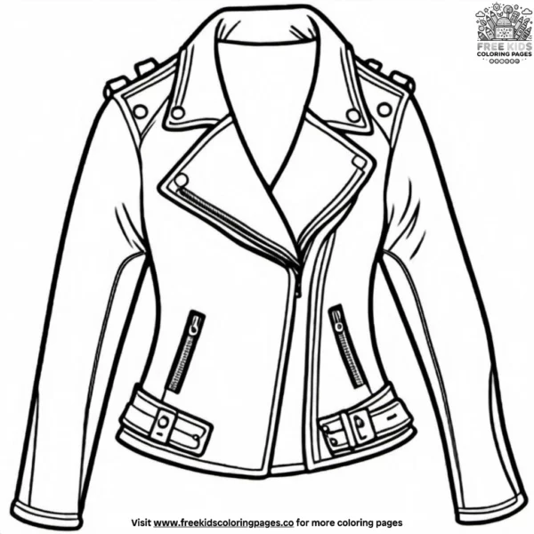 Edgy leather jackets coloring pages