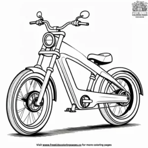 Electric Bicycle Coloring Pages