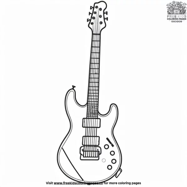 Electric guitar coloring pages