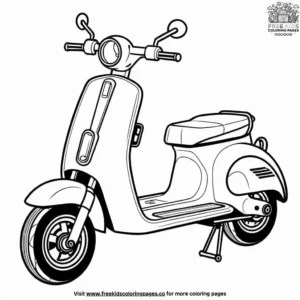 Electric Scooter for Kids Coloring Pages