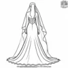 Elegant Veil Coloring Pages