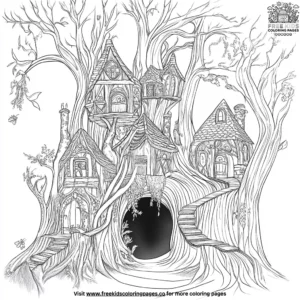 Elf kingdom coloring pages