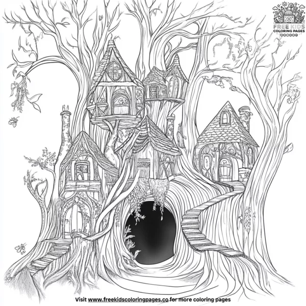 Elf kingdom coloring pages