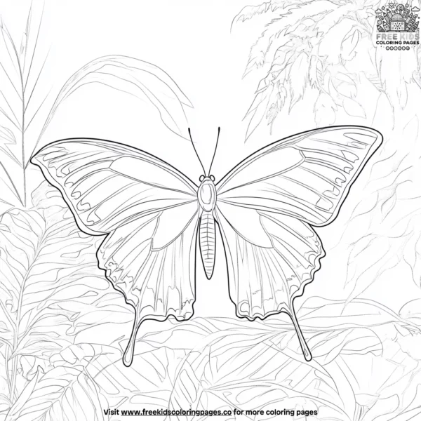 Enchanted butterfly coloring pages