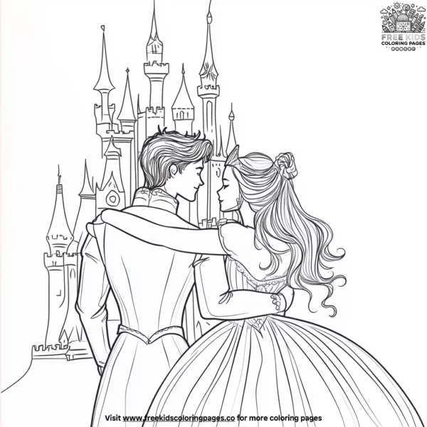 Enchanted love coloring pages