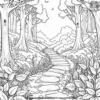 Enchanted Pathway Coloring Pages