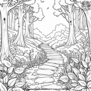 Enchanted Pathway Coloring Pages