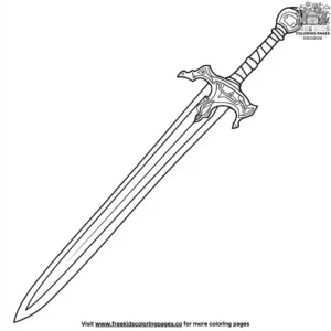 Enchanted Sword Coloring Pages