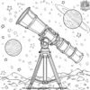 Enchanted Telescope Coloring Pages