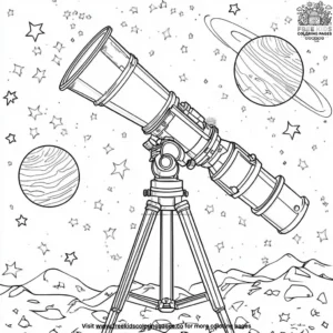 Enchanted Telescope Coloring Pages