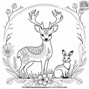 Enchanted Woodland Creatures Coloring Pages