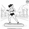 Energetic Fitness Trainer Coloring Pages