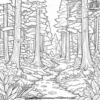 Evergreen Forest Coloring Pages