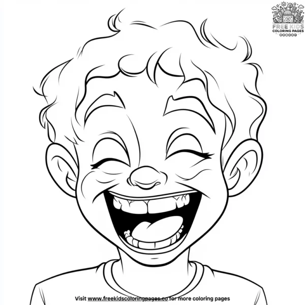 Excited smiles coloring pages