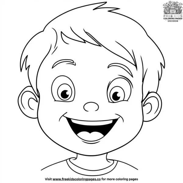 Excited and enthusiastic coloring pages