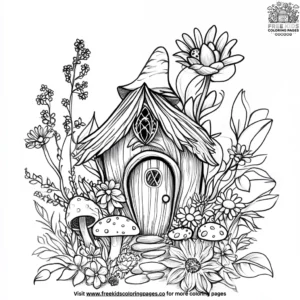 Fairy garden coloring pages