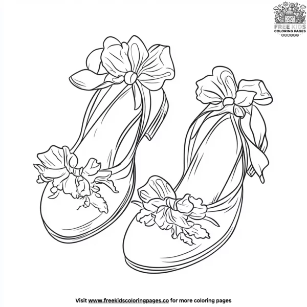 Fairy shoes coloring pages