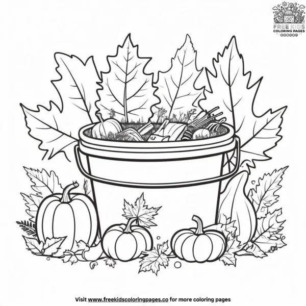 Fall eco friendly living coloring pages