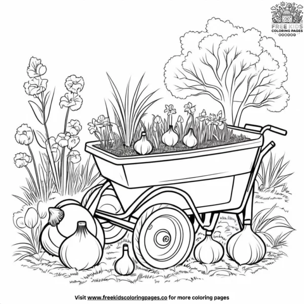 Fall gardening coloring pages