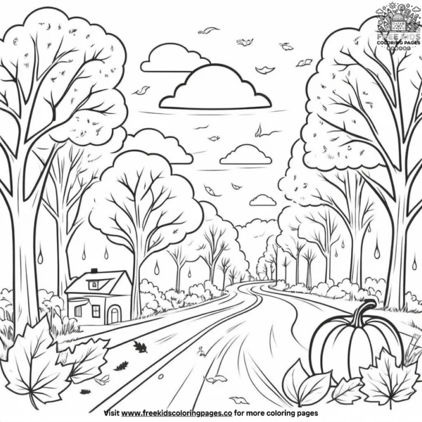 Fall weather coloring pages