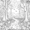 Fallen Leaves Coloring Pages