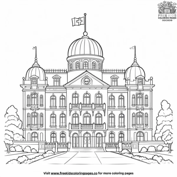 Famous european palaces coloring pages