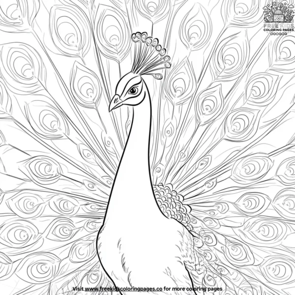 Fancy bird coloring pages