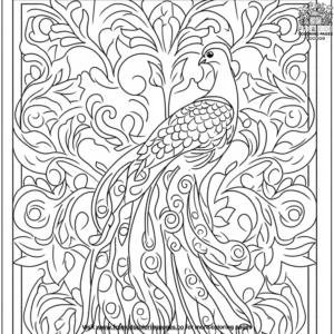 Fancy tail coloring pages