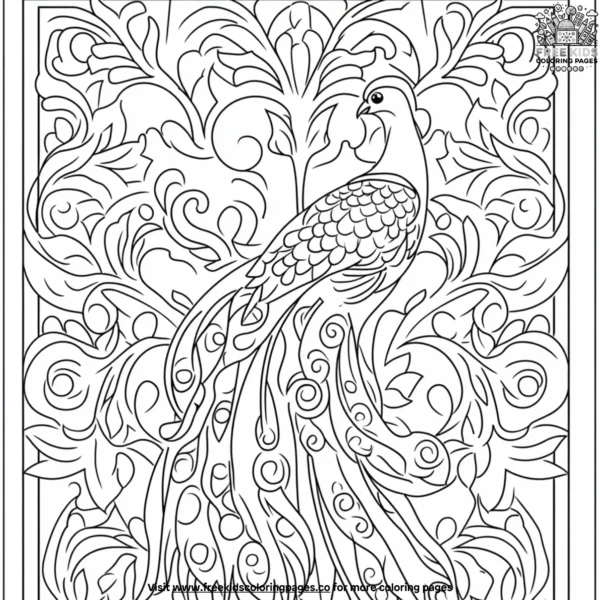 Fancy tail coloring pages