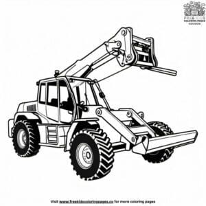 Fantastic telehandler coloring pages